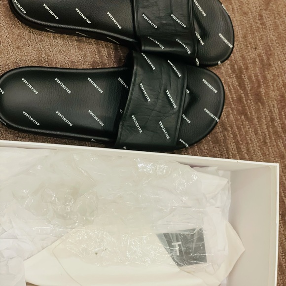 Balenciaga pool side logo slides . New !! main image 4